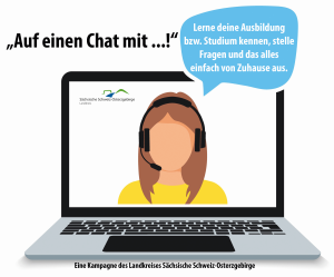 Ein Laptop mit einem Avatar mit Headset